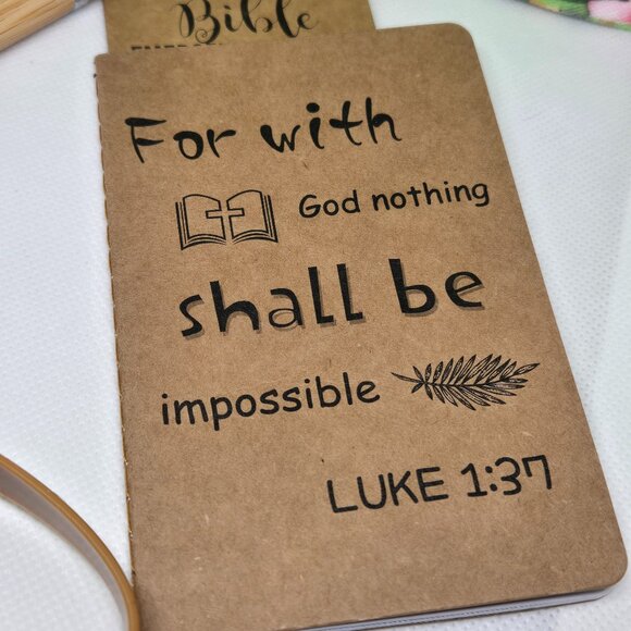NEW INSPIRATIONAL FAITH CANVAS POUCH, NOTEPAD, PEN, BOOKMARK & KEYCHAIN GIFT SET - Picture 3 of 10
